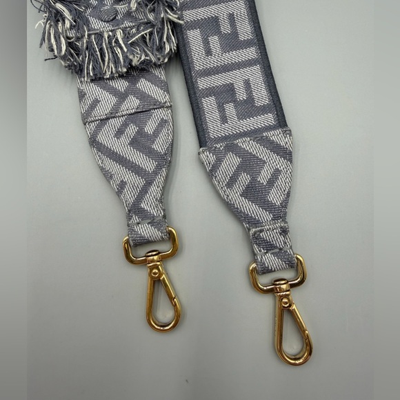 Fendi Adjustable Cotton FF Denim Crossbody Strap - Picture 5 of 7